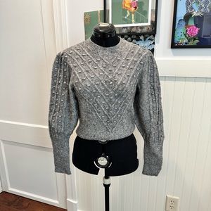 The Kooples- Chevron & Popcorn-Knit Sweater